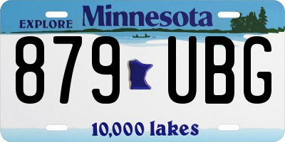 MN license plate 879UBG