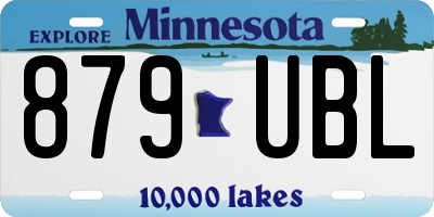 MN license plate 879UBL