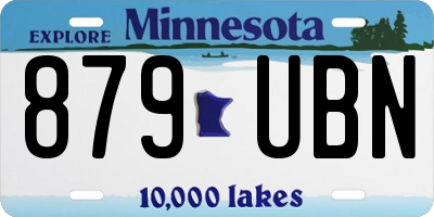 MN license plate 879UBN