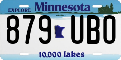 MN license plate 879UBO