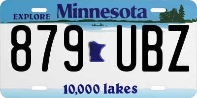 MN license plate 879UBZ
