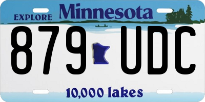 MN license plate 879UDC