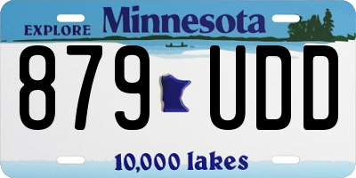 MN license plate 879UDD