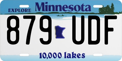 MN license plate 879UDF