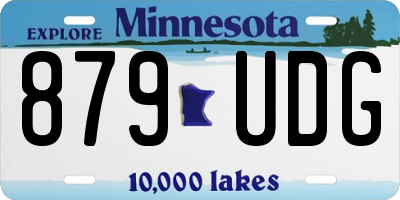 MN license plate 879UDG