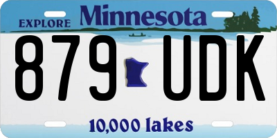 MN license plate 879UDK