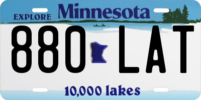 MN license plate 880LAT