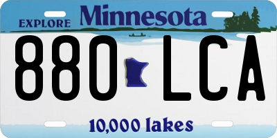 MN license plate 880LCA