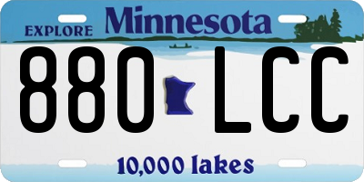 MN license plate 880LCC