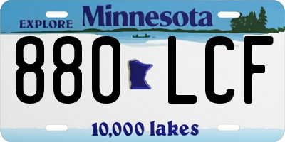 MN license plate 880LCF