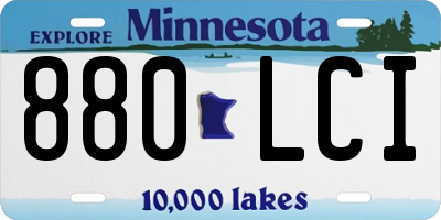MN license plate 880LCI