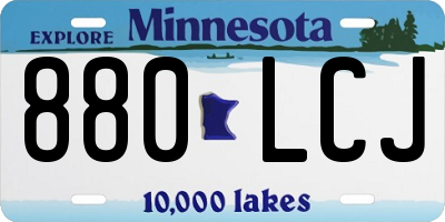 MN license plate 880LCJ