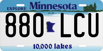 MN license plate 880LCU