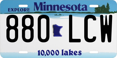 MN license plate 880LCW