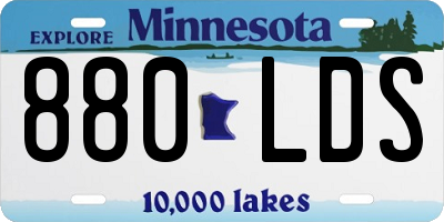 MN license plate 880LDS