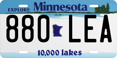 MN license plate 880LEA
