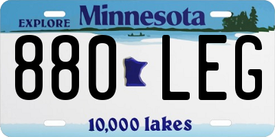 MN license plate 880LEG