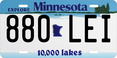 MN license plate 880LEI