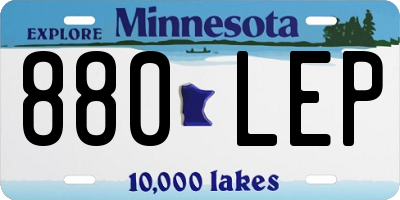 MN license plate 880LEP