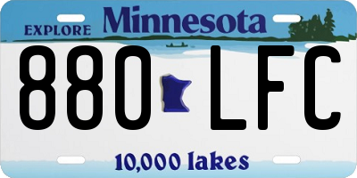 MN license plate 880LFC