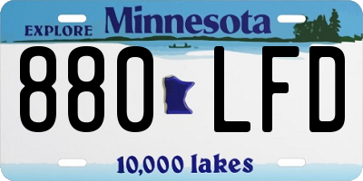 MN license plate 880LFD