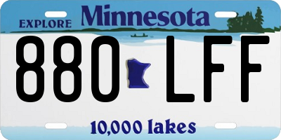 MN license plate 880LFF