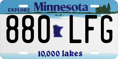 MN license plate 880LFG
