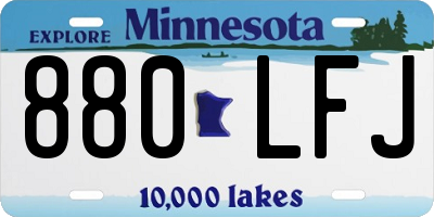MN license plate 880LFJ
