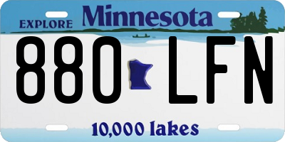 MN license plate 880LFN