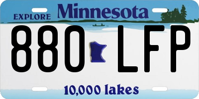 MN license plate 880LFP