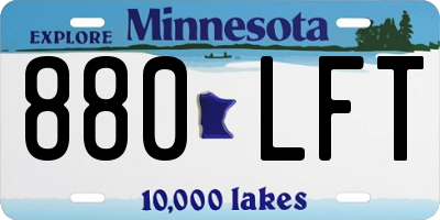 MN license plate 880LFT