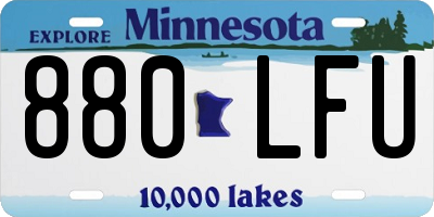 MN license plate 880LFU