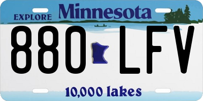 MN license plate 880LFV