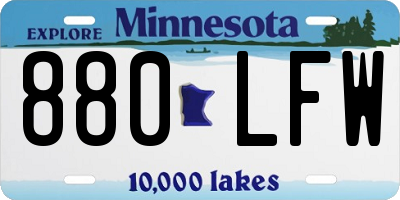 MN license plate 880LFW