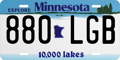 MN license plate 880LGB