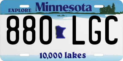 MN license plate 880LGC