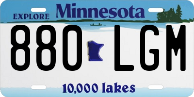MN license plate 880LGM