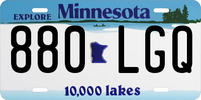 MN license plate 880LGQ