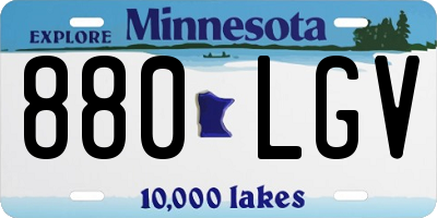 MN license plate 880LGV