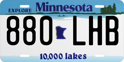 MN license plate 880LHB