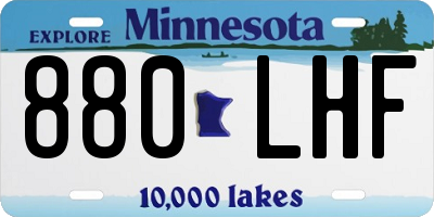 MN license plate 880LHF