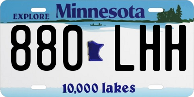 MN license plate 880LHH