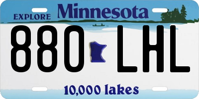 MN license plate 880LHL