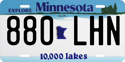 MN license plate 880LHN
