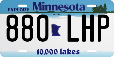 MN license plate 880LHP