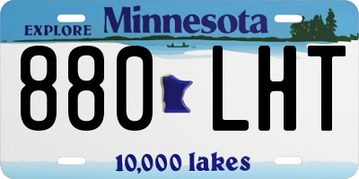 MN license plate 880LHT