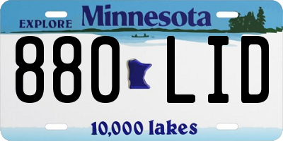 MN license plate 880LID