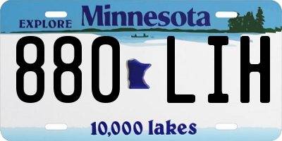MN license plate 880LIH
