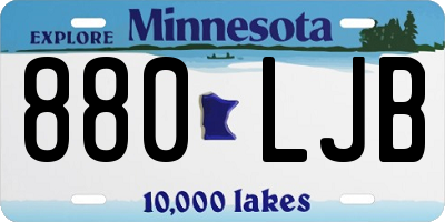 MN license plate 880LJB
