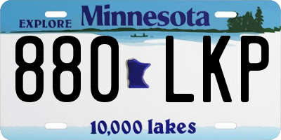 MN license plate 880LKP